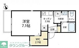 KSG第3ステージ 201 2階1Kの間取り