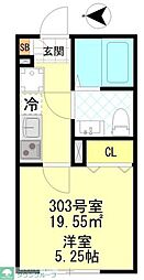CFジオーレ大師東門前 1Kの間取図画像
