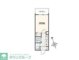 MELLAS小島新田 1Kの間取図画像
