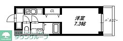リヴシティ蒲田イースト ワンルームの間取図画像