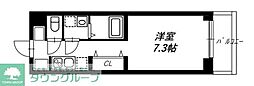 リヴシティ蒲田イースト ワンルームの間取図画像