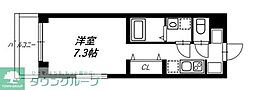 リヴシティ蒲田イースト ワンルームの間取図画像