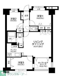 グランシティ川崎2 3LDKの間取図画像
