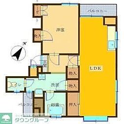 メゾンホウコ 1LDKの間取図画像