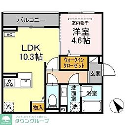 D-Bloom Court 1LDKの間取図画像