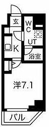 スパシエソリデ横浜鶴見 1Kの間取図画像