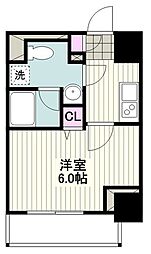 スパシエフェリーチェ川崎 1Kの間取図画像