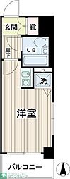 ニックアーバンスピリッツ川崎 ワンルームの間取図画像