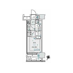 アーリアシティ川崎 1Kの間取図画像