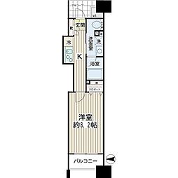 エクセル川崎WEST 1Kの間取図画像