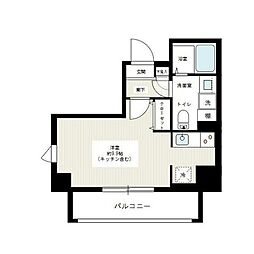 ヴェルト川崎イースト ワンルームの間取図画像