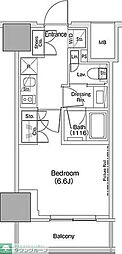 ザ・パークハビオ荏原中延駅前 1Kの間取図画像