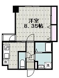 POWERHOUSE大師 1Kの間取図画像