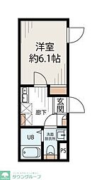 ハイツ・コロール 1Kの間取図画像