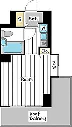 ライオンズマンション川崎第16 ワンルームの間取図画像