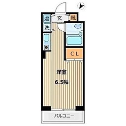 ヴィラリッツ鶴見中央 1Kの間取図画像