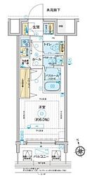 ディームス品川南大井 1Kの間取図画像