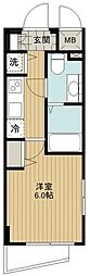 ガーラ・シティ川崎 1Kの間取図画像