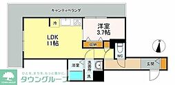 エントピア神明の杜Musashikosugi 1LDKの間取図画像