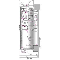 ガーラ・グランディ川崎榎町 1Kの間取図画像