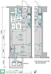 ブライズ川崎本町 1Kの間取図画像