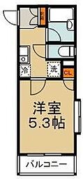 プライムアーバン鶴見寺谷 1Kの間取図画像