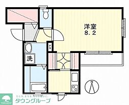 エスポワール藤崎 1Kの間取図画像