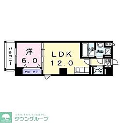 プナホウウエスト 1LDKの間取図画像
