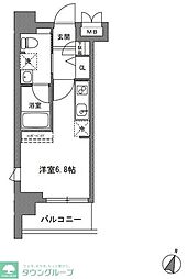 TLRレジデンス川崎大師 ワンルームの間取図画像