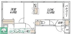 Maison Amitie 1LDKの間取図画像