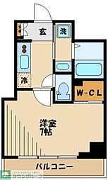 リエカ溝の口 3階1Kの間取り