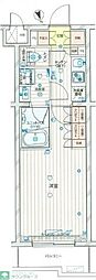 ルーブル武蔵中原参番館 1階1Kの間取り