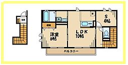 Palais　Fleur〜パレ・フルール〜 2階1SLDKの間取り