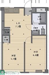 間取図画像 2DK