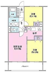 メゾンルミエールたまプラーザ 2LDKの間取図画像