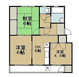 白幡台住宅11号棟 3DKの間取図画像