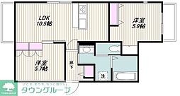 スリジエ多摩川 2LDKの間取図画像