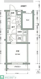 ビィ・フォルマ多摩川 1Kの間取図画像