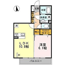 リトスブレアル 1LDKの間取図画像