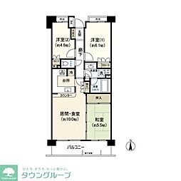 武蔵新城南パーク・ホームズ 3LDKの間取図画像