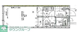 ブロンテ宮崎台 1Kの間取図画像