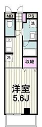 ランドワールド仲町台 1Kの間取図画像
