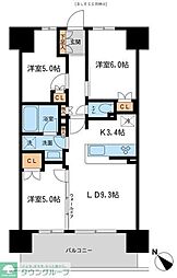 BLESS宮崎台 3LDKの間取図画像