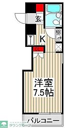 TOP溝の口第2 ワンルームの間取図画像