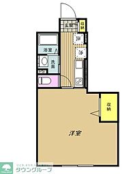 ミズホテラス 1Kの間取図画像