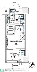 パークアクシス横浜伊勢佐木町通り 1DKの間取図画像