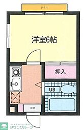 パーシー元町 1Kの間取図画像