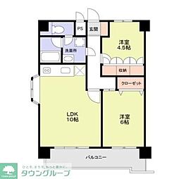 スミノ藤沢 2LDKの間取図画像