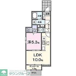 グリーンルーム鵠沼海岸 1LDKの間取図画像