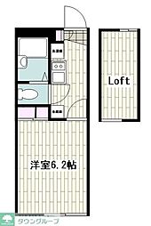レオパレスエスポワール 1Kの間取図画像